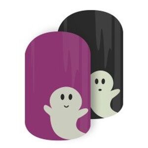 JAMBERRY Halloween Glow in the Dark Ghost Nail Wraps - Glowing Ghouls